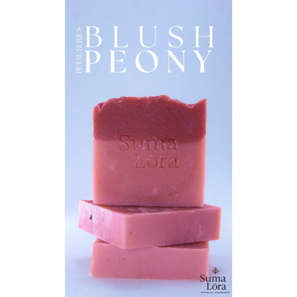 Suma Lōra Blush Peony Soap Bar | Sabun Natural Botanical Handmade