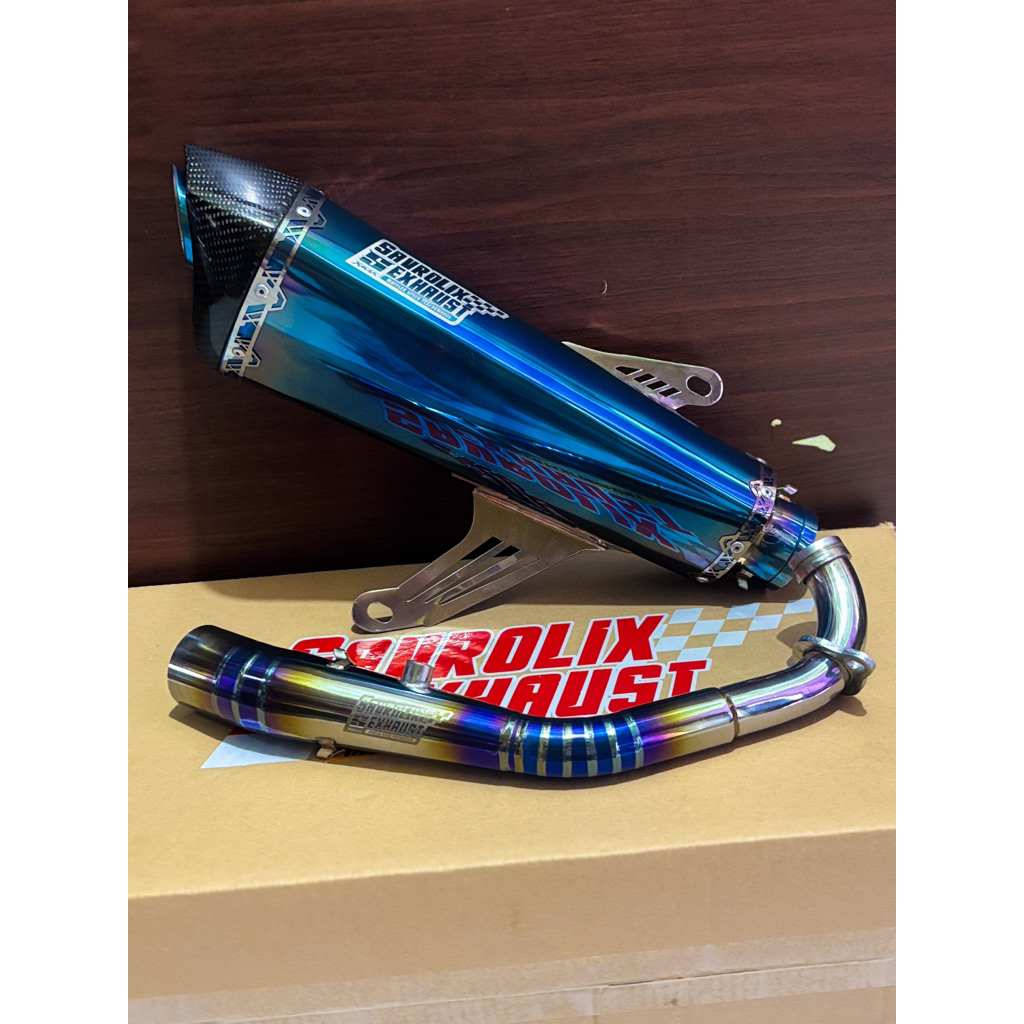 Knalpot Racing Savrolix Veloce Model SC Moto Yamaha Xmax connected & old