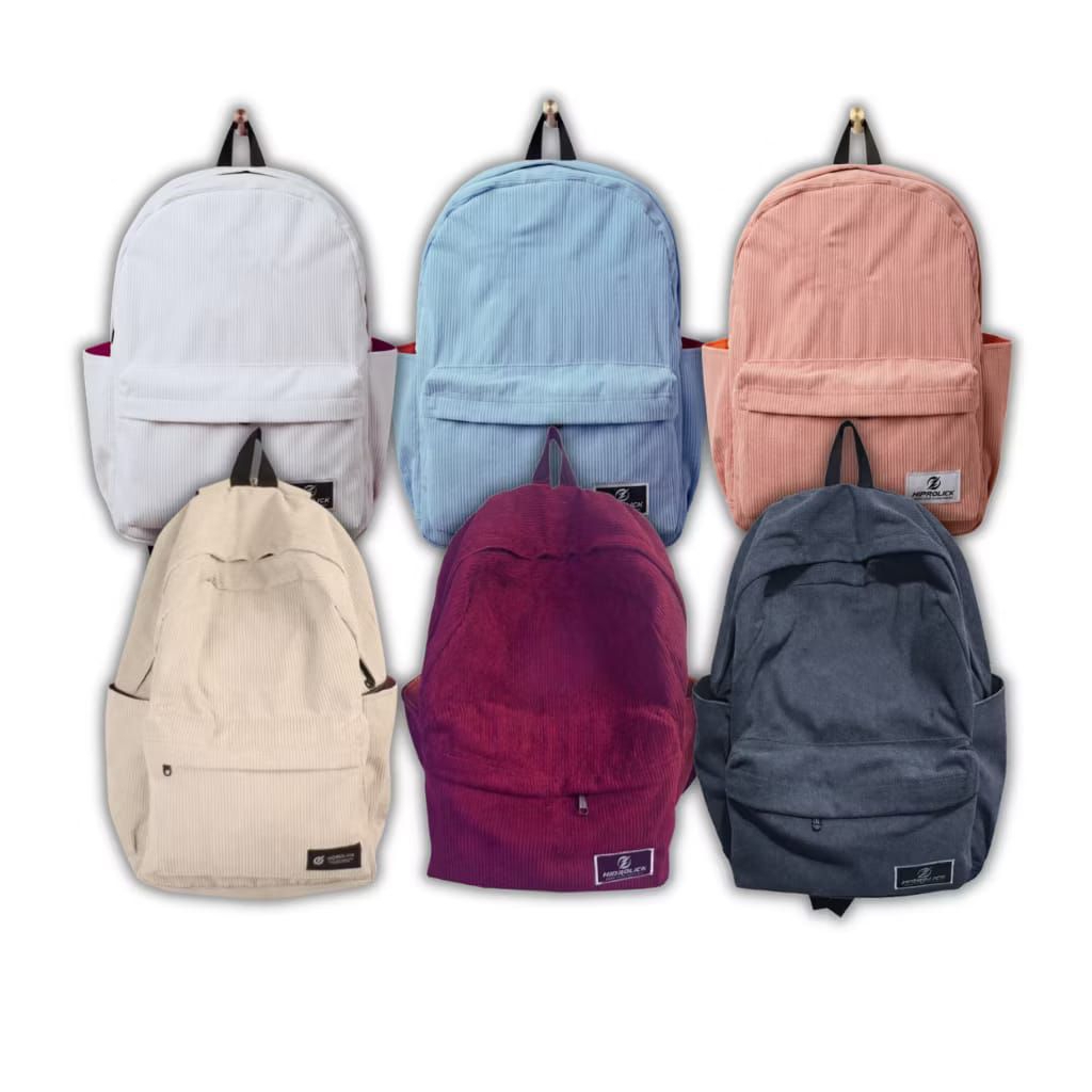 TAS BACKPACK CORDUROY PREMIUM- TAS SEKOLAH KEREN PRIA WANITA Tas Ransel Corduroy Tas Corduroy