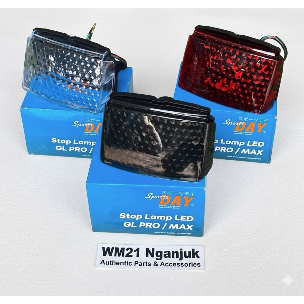 Stop Lamp LED GL Pro GL Max Lampu Belakang Stoplamp Variasi Smoke Putih Merah Running Custom Presisi