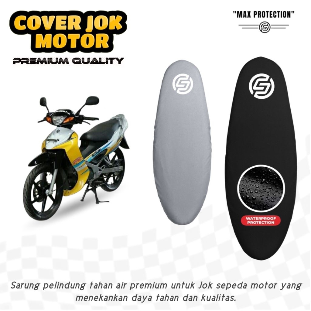Cover Jok Motor Suzuki Satria Hiu / Sarung Jok Motor Satria Hiu / Aksesoris Motor