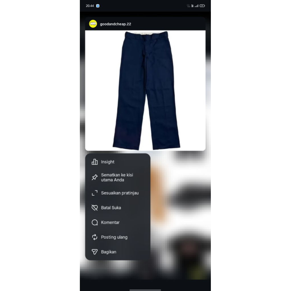 CELANA DICKIES 874 NAVY