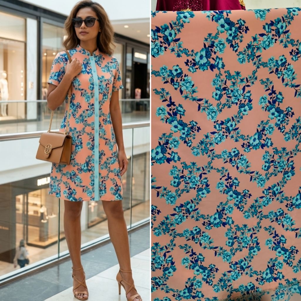 kain - kain silk motif bunga - kain silk - kain motif bunga