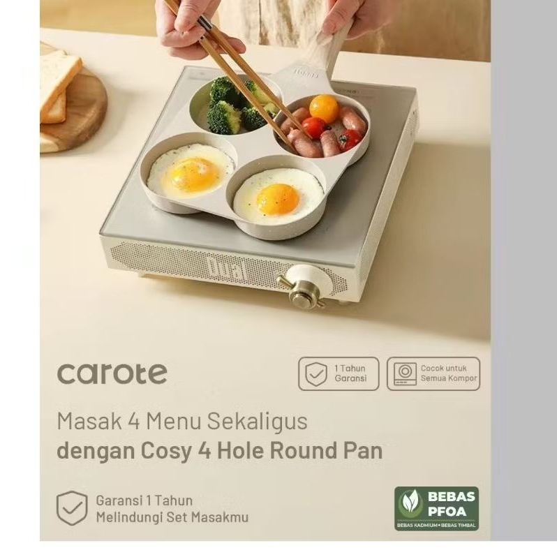 CAROTE Panci wajan penggoreng 4 lubang