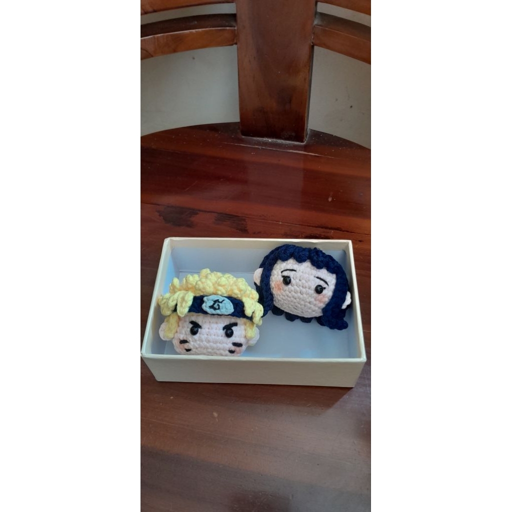 Naruto keychain/Gantungan kunci naruto sasuke sakura hinata rajut/rajutan lucu