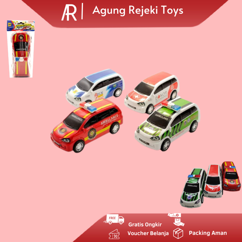 Mainan Mobil Avanza Operasional Ambulance,PLN,PMI 02061 MURAH