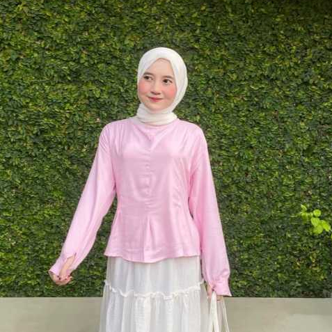 CILILY - Nawa Blouse Pleats Top Peplum Atasan Wanita
