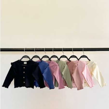 BOHOPANNA/BOHOBABY CROP RUFFLE CARDIGAN