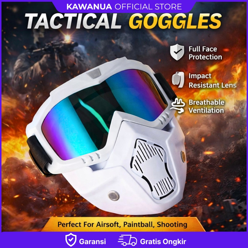 KS COD SYSTECH Kacamata Helm Bogo Motor Cross Pria Wanita Goggles Mask Helm UV400 Windproof - DH-161