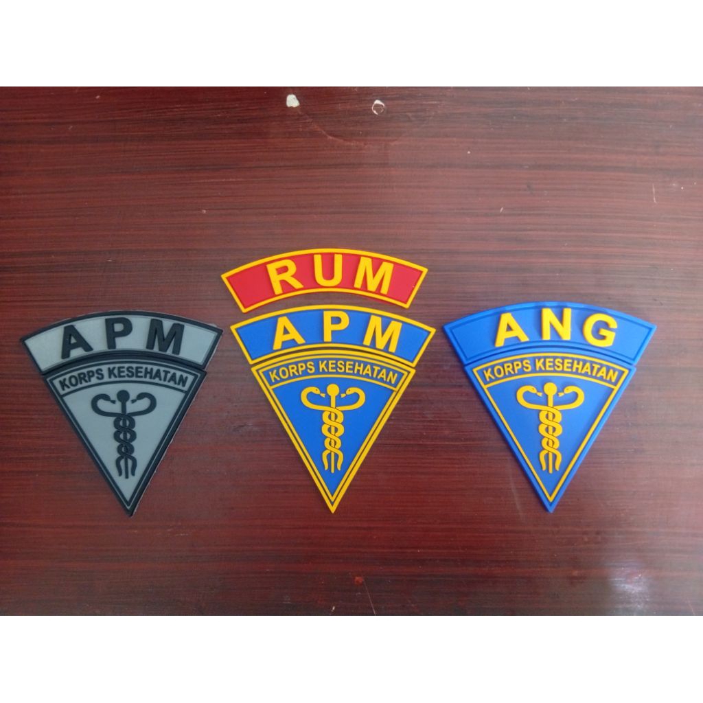 Patch rubber/emblem karet/korps/KESEHATAN/AL/Kopaska