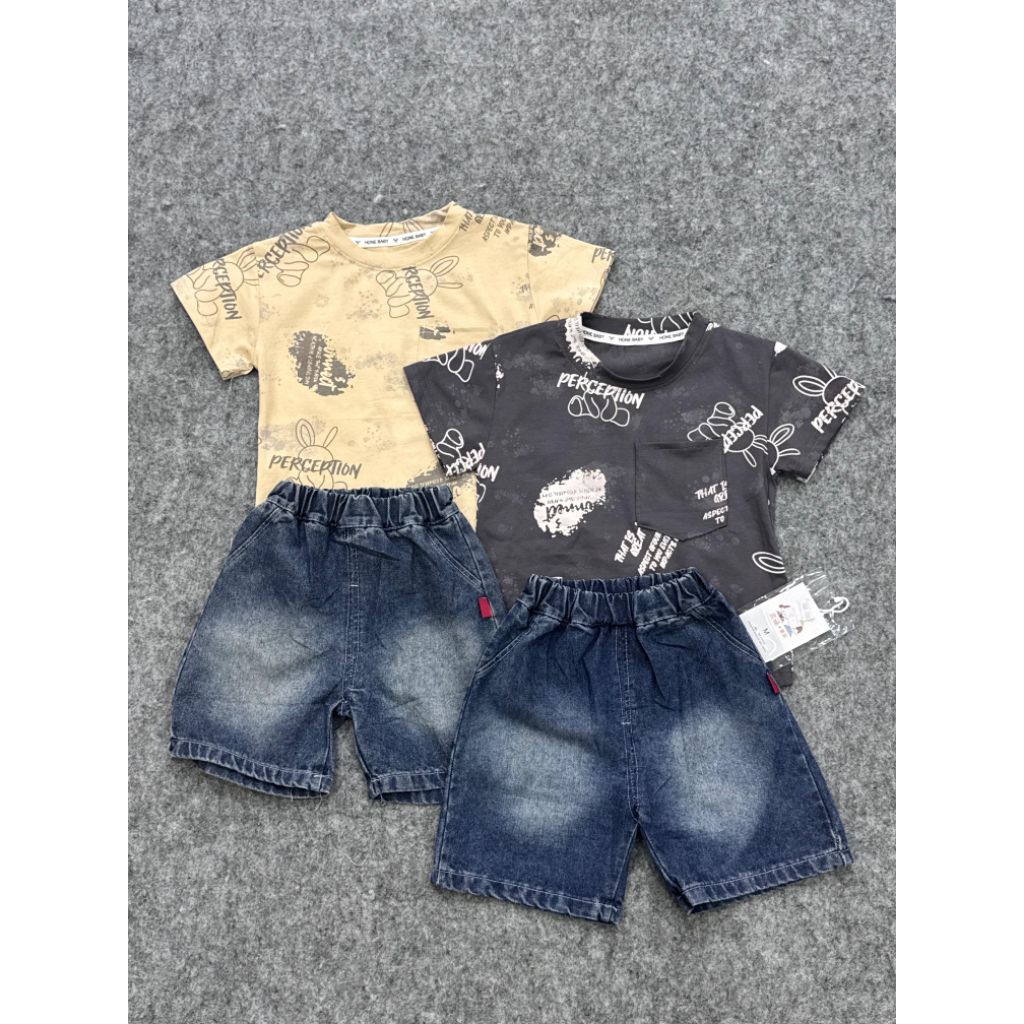 Setelan Anak Celana Retro Pendek
