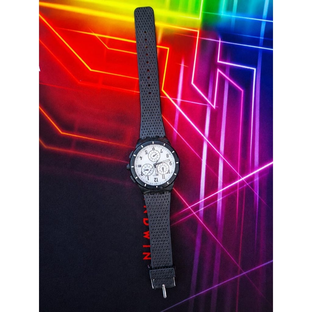Swatch Oriainals Chrono Plastic - Twice Again Black Kode Model:SUSB401