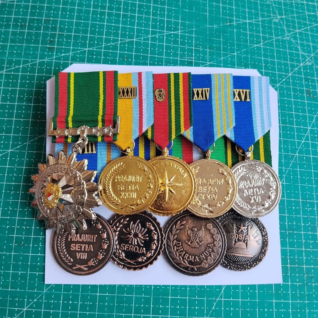 [Original Produk] PDU Medali TANDA JASA, Pakaian Dinas Upacara, PITA JASA, SATYA LENCANA TNI AD