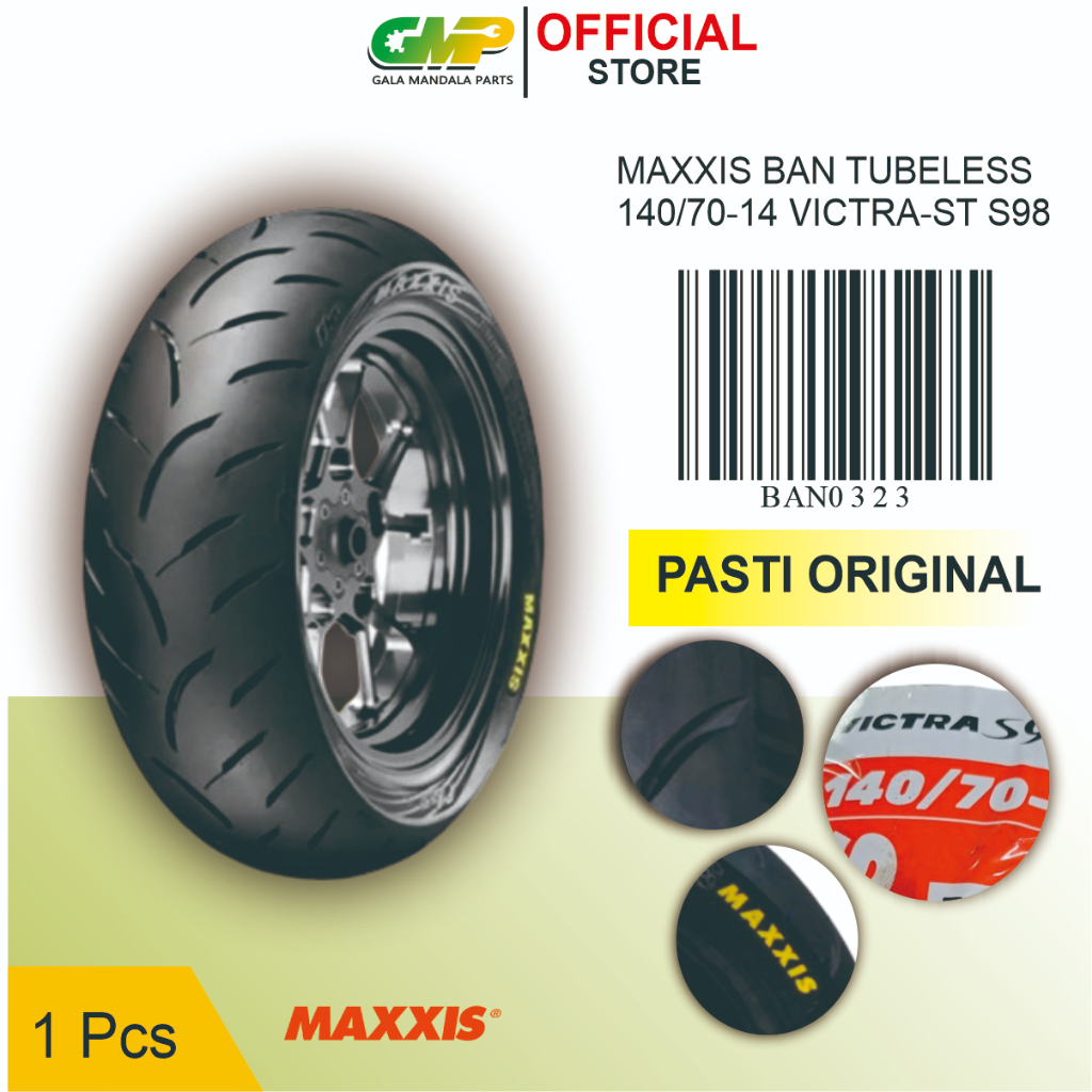 Ban Maxxis Victra S98 ST 140/70-14 Tubeless Belakang Aerox NMAX Lexi LX 155 Original