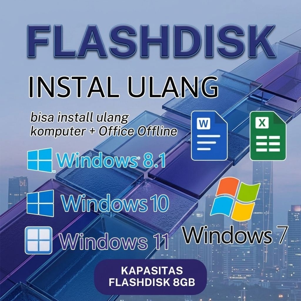 FLASHDISK BOOTABLE WINDOWS XP/7/8.1/10/11 NEW UPDATE PLUS DRIVERPACK