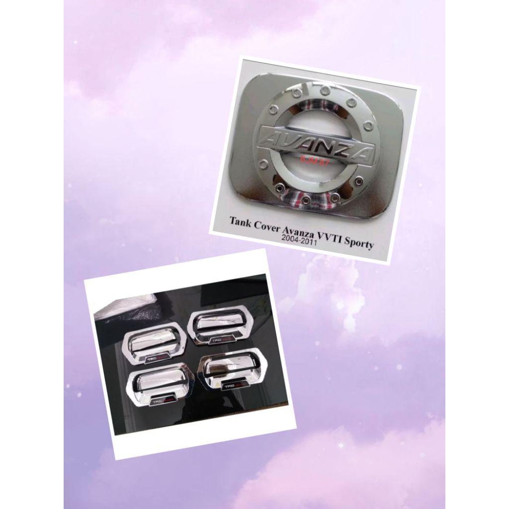 Paket Komplit Outer Mangkok Handle Cover Tarikan Pintu Tank Cover Mobil Avanza Tahun 2004 2005 2006 