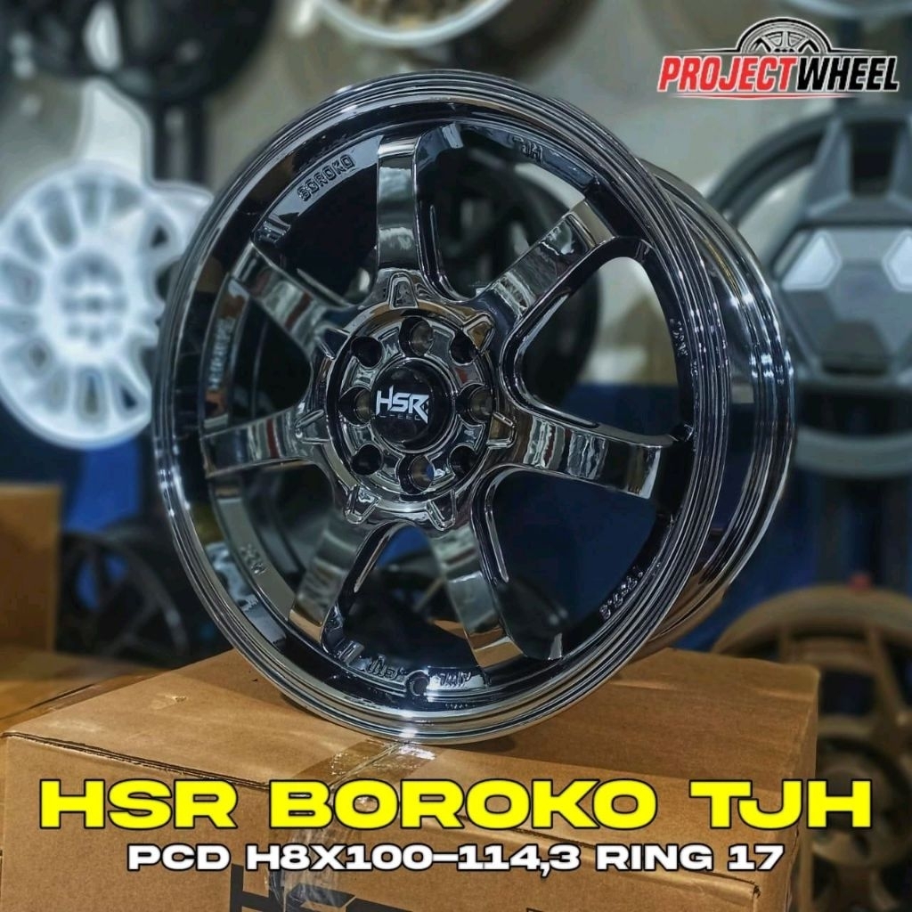 VELG MOBIL RACING HSR BOROKO TJH R17 UNTUK Wuling Confero Grand Livina Kijang Wuling Alvez DLL PCD H