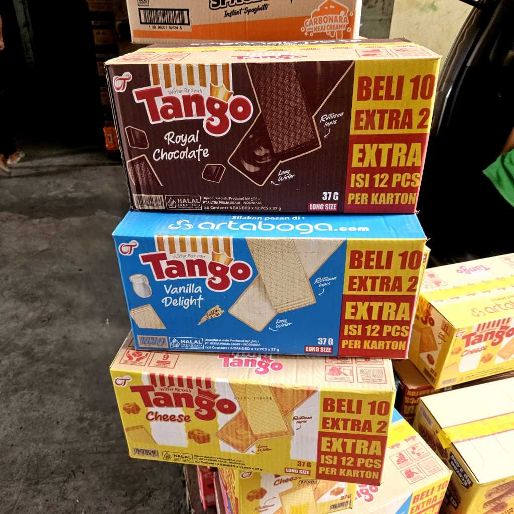CTN 6*12*35GR - WAFER TANGO ( 1 DUS ISI 6 BOX )  RASA CHEESE VANILA COKLAT STRAWBERRY / TANGO WAFER