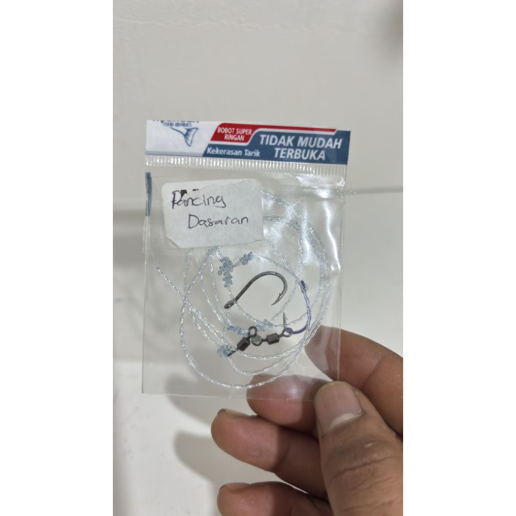 Rangkain pancing dasar/pasiran.