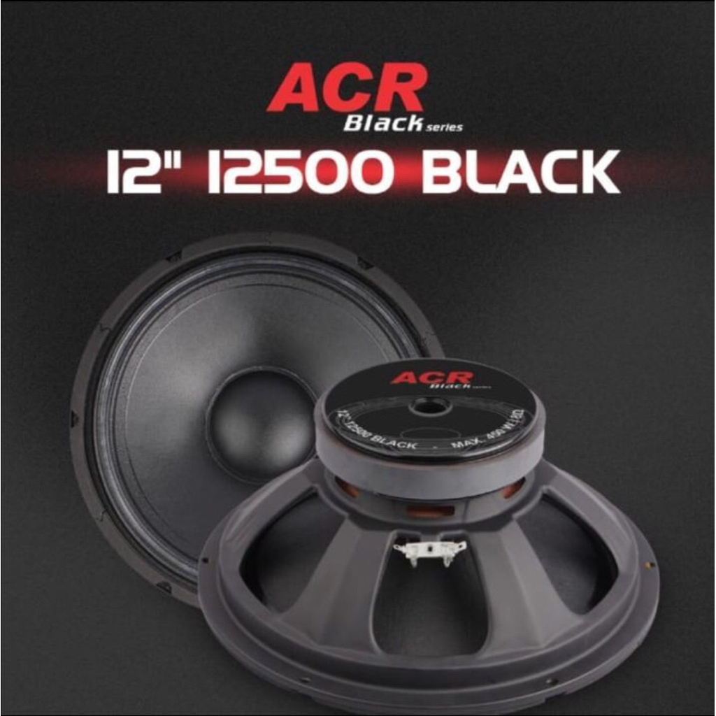 ACR 12” 12500 Black speaker komponen 12 inch woofer 450 watt 8 ohm spiker driver 12 inci speker 12in