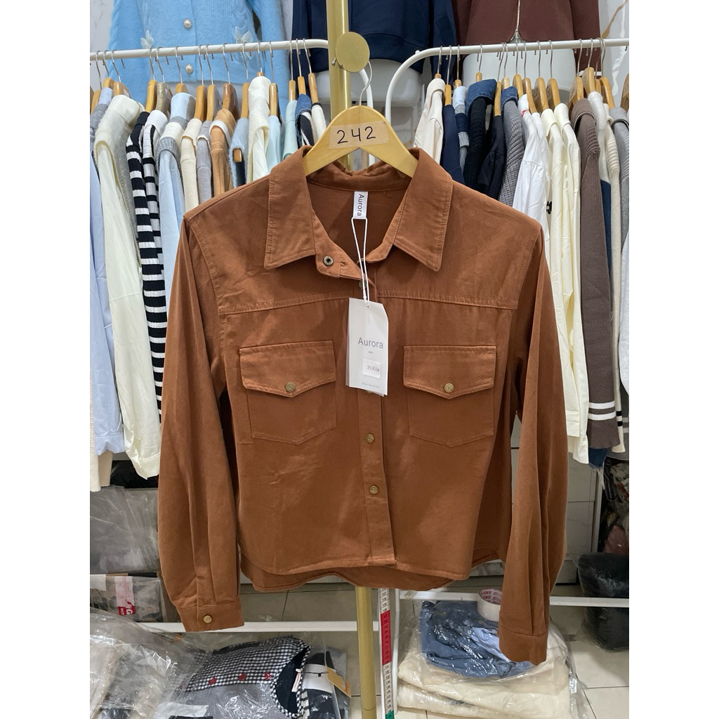 LUNA KEMEJA JAKET bahan soft jeans tebal