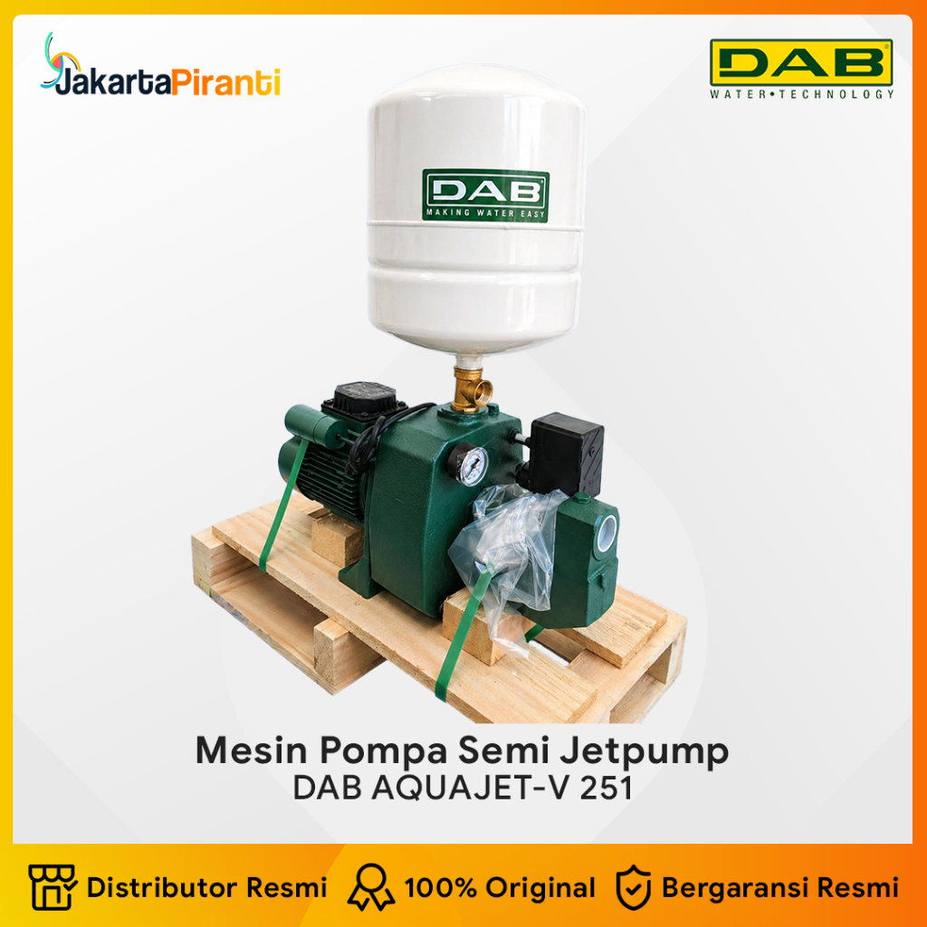 Mesin Pompa Air Sumur Dangkal Semi Jet Pump DAB AQUAJET-V 251