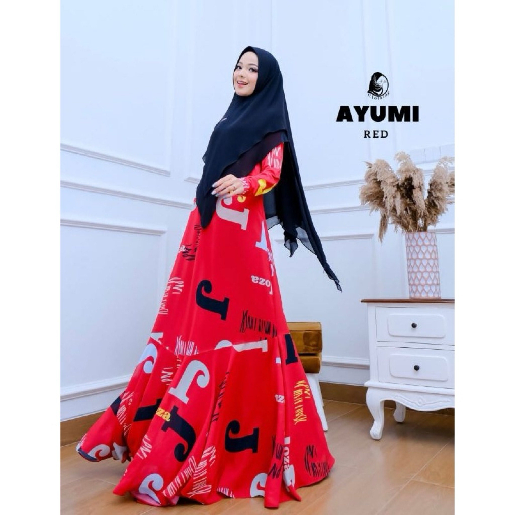 [JOZA CLOTHING] GAMIS SYARI / DRESS "Ayumi Red" By Joza Clothing
