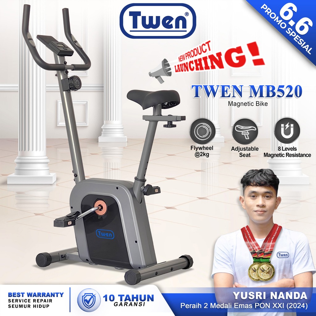 TWEN MB520 Alat Fitness Sepeda Statis Magnetic Bike