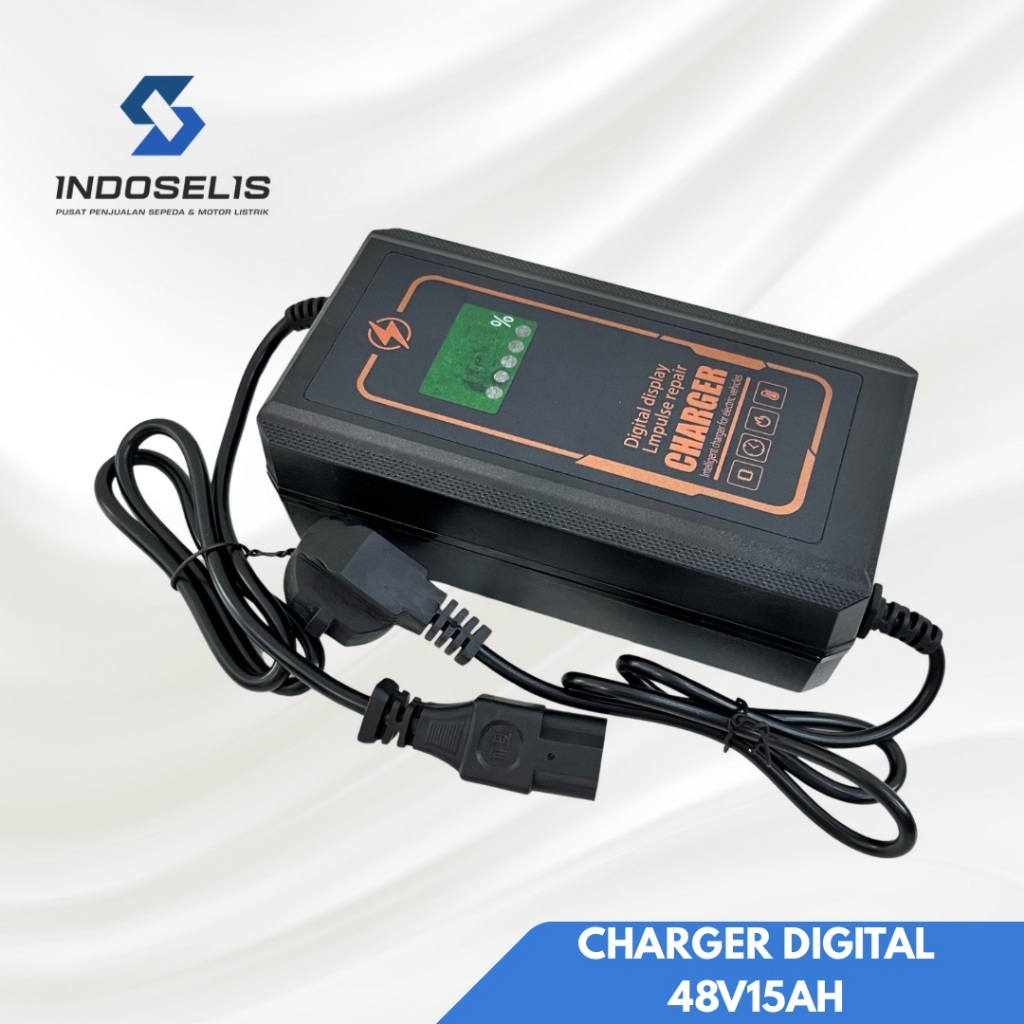 SUNRACE CHARGER SEPEDA LISTRIK DIGITAL SUNRACE 48V15AH ORIGINAL 100% | INDOSELIS