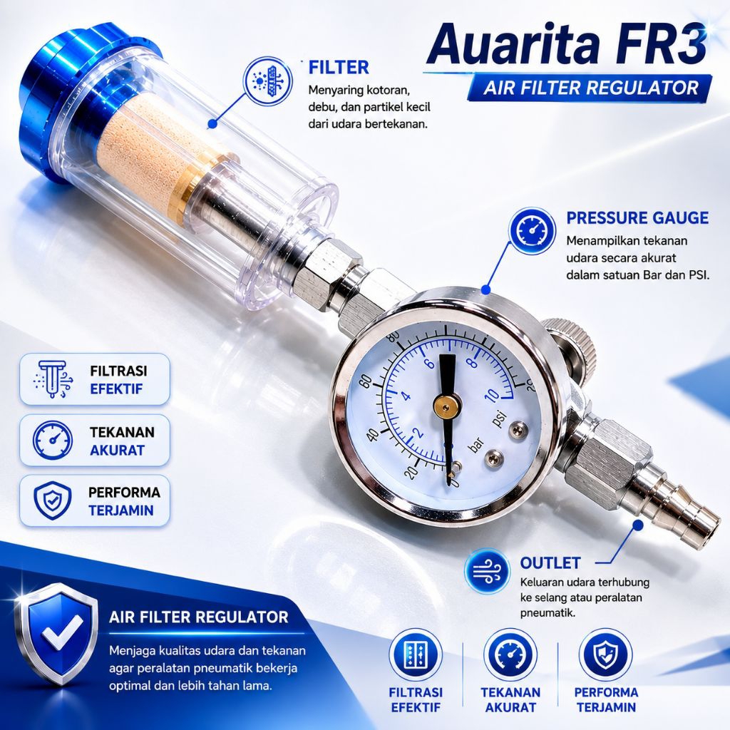 Air filter/water separator regulator spray gun/manometer+air filter spray gun/kompresor