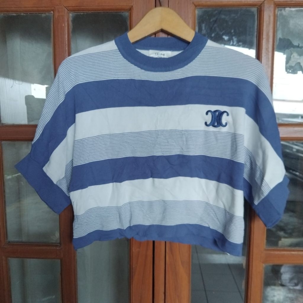 Celine woman crop oversize knit shirt (S)
