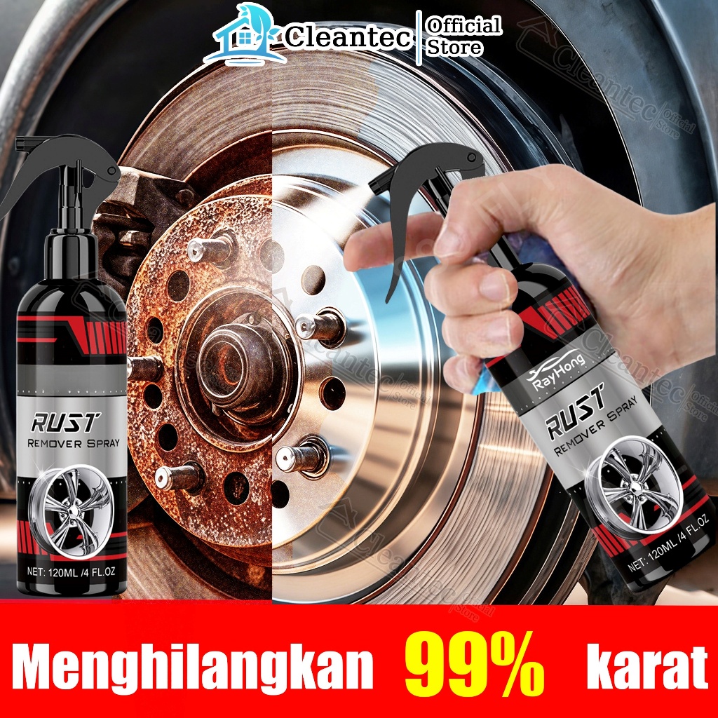 CLEANTEC penghilang karat motor dan besi pembersih karat motor cairan penghilang karat pembersih mes