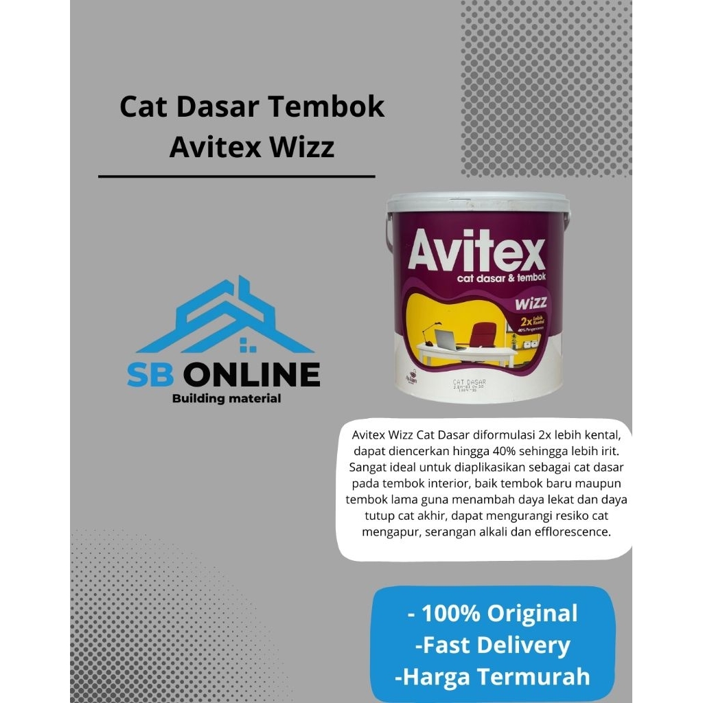 Avitex Wizz Cat Dasar Tembok 5 KG - Putih