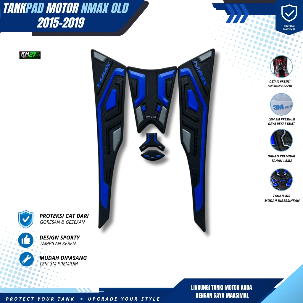 Deckpad Motor Nmax Old 100% Full Karet / Aksesoris Tankpad Motor Yamaha Nmax Thn 2015 sd 2019