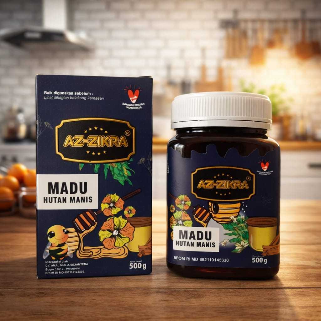 Madu Azzikra Hutan Super / Azzikra Madu Manis plus propolis 500gr Asli
