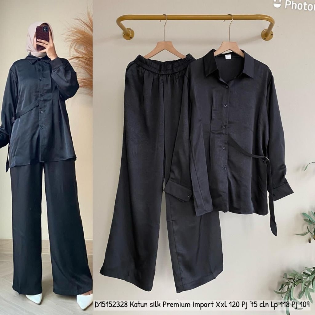 Real pic ORIGINAL dan TERMURAH Stelan PREMIUM Butik IMPORT / One set Jumbo PREMIUM Butik / Stelan Fa