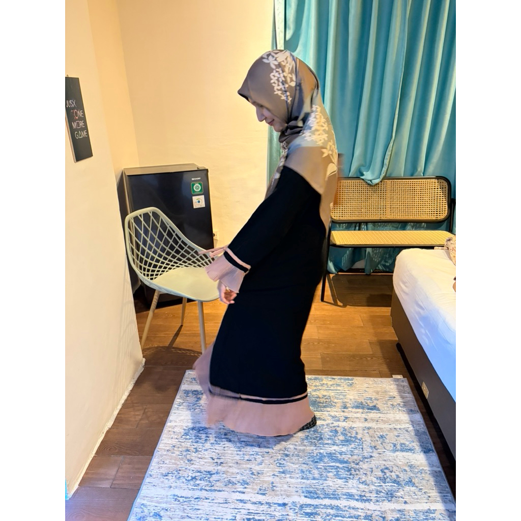 Abaya Hitam Saida Simple tapi Elegant/Abaya Wanita abaya pesta