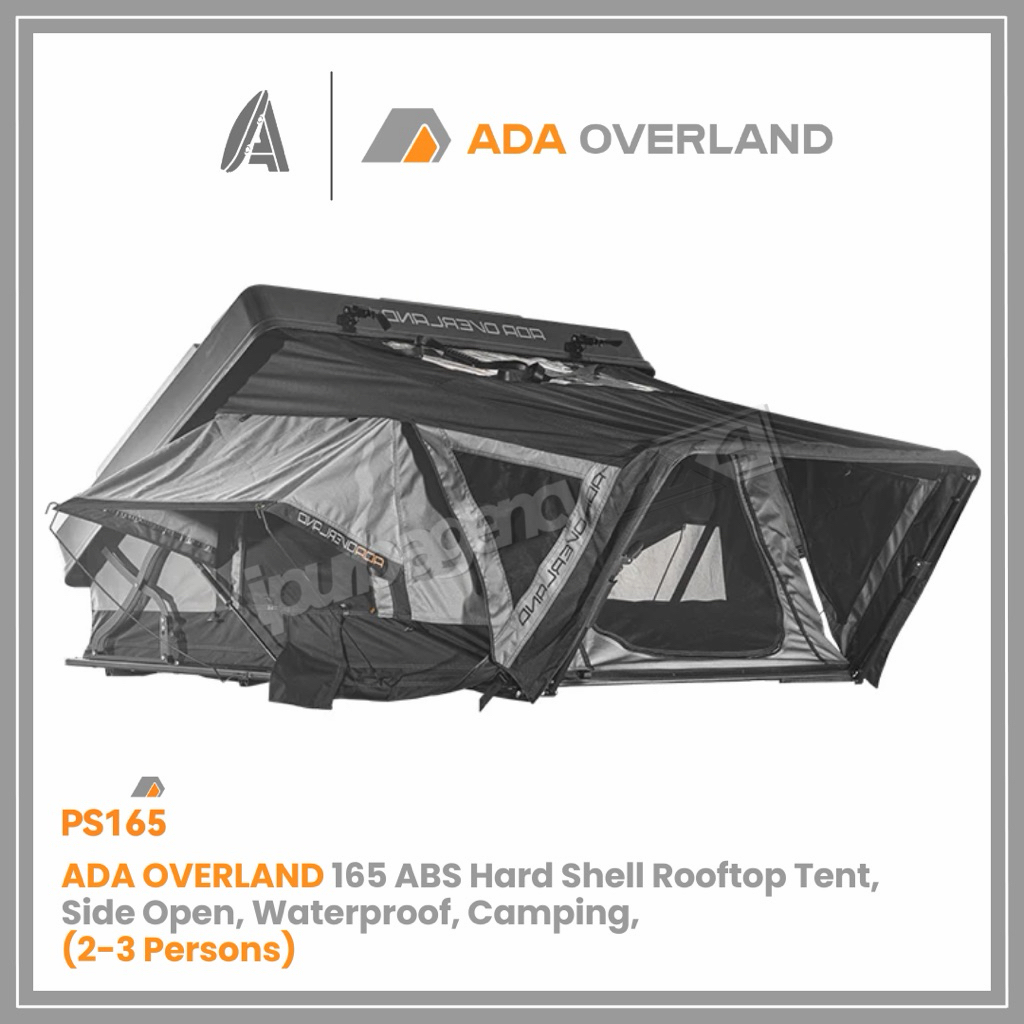 Tenda Atap Mobil - ADA OVERLAND Hard Shell Rooftop Tent, for Camping, Hard Shell RTT (2-3 Persons) A