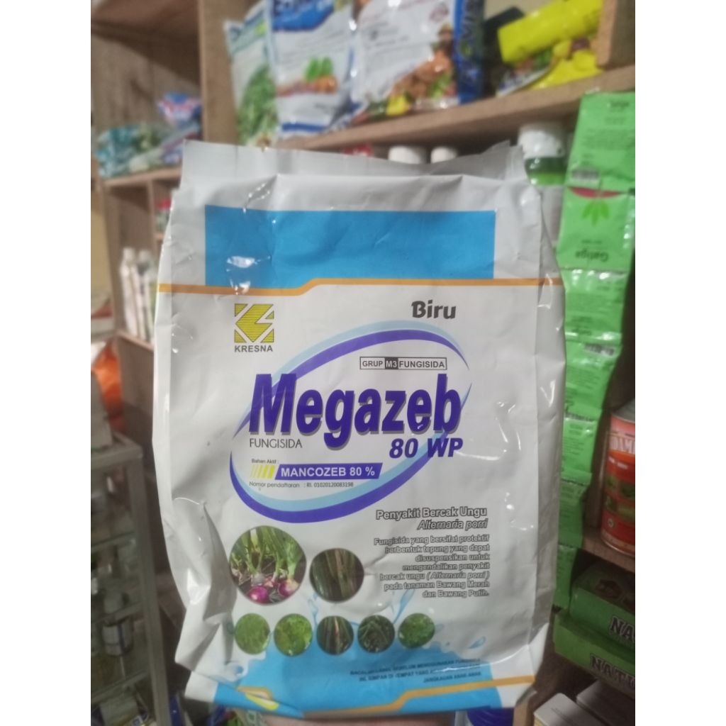 Fungisida Mankozeb Biru 1KG - Efektif untuk Bercak Ungu, Kompatibel, Aman