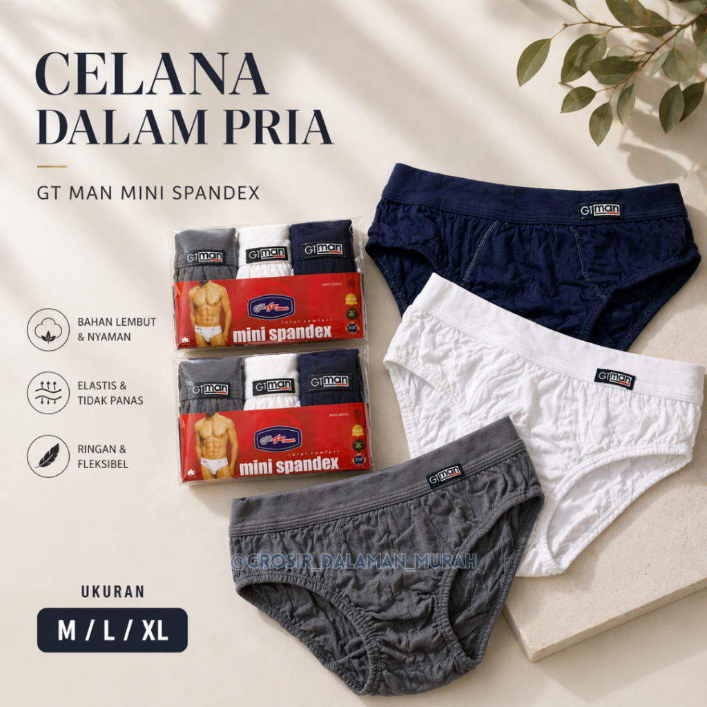 Celana Dalam Pria GT Man Mini Spandex 708 - CD Sempak Underwear Brief Pria