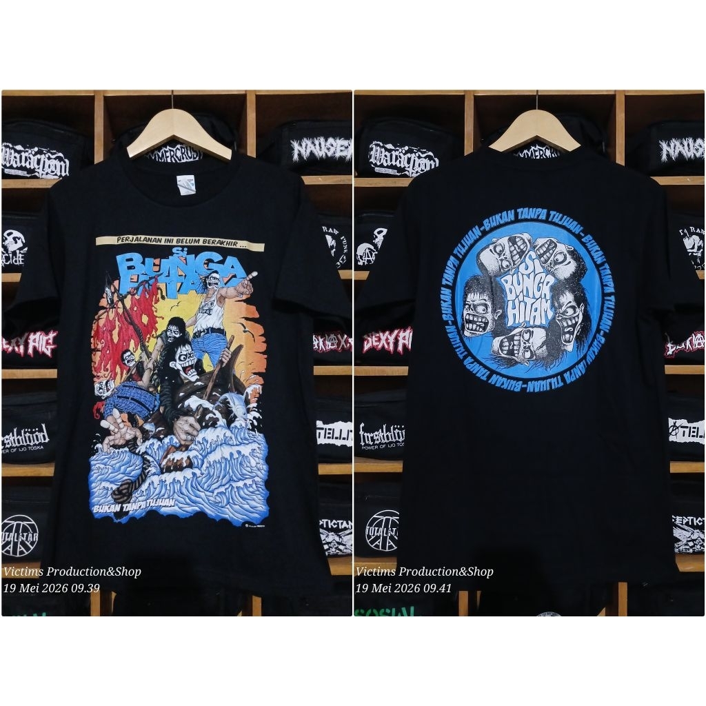 KAOS BAND PUNK ROCK BUNGA HITAM OFFICIAL / KAOS MUSIK BUNGA HITAM
