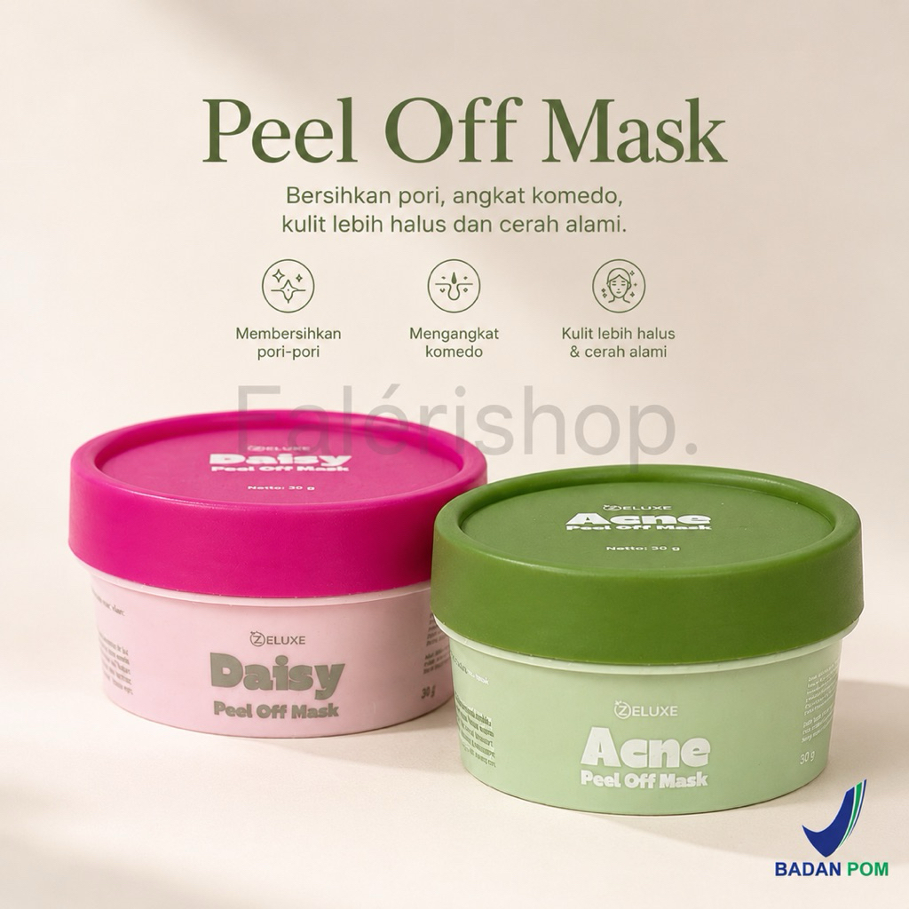 *NEW Zeluxe Peel Off Mask Daisy + Acne – Masker Komedo, Cerahkan & Bebas Jerawat