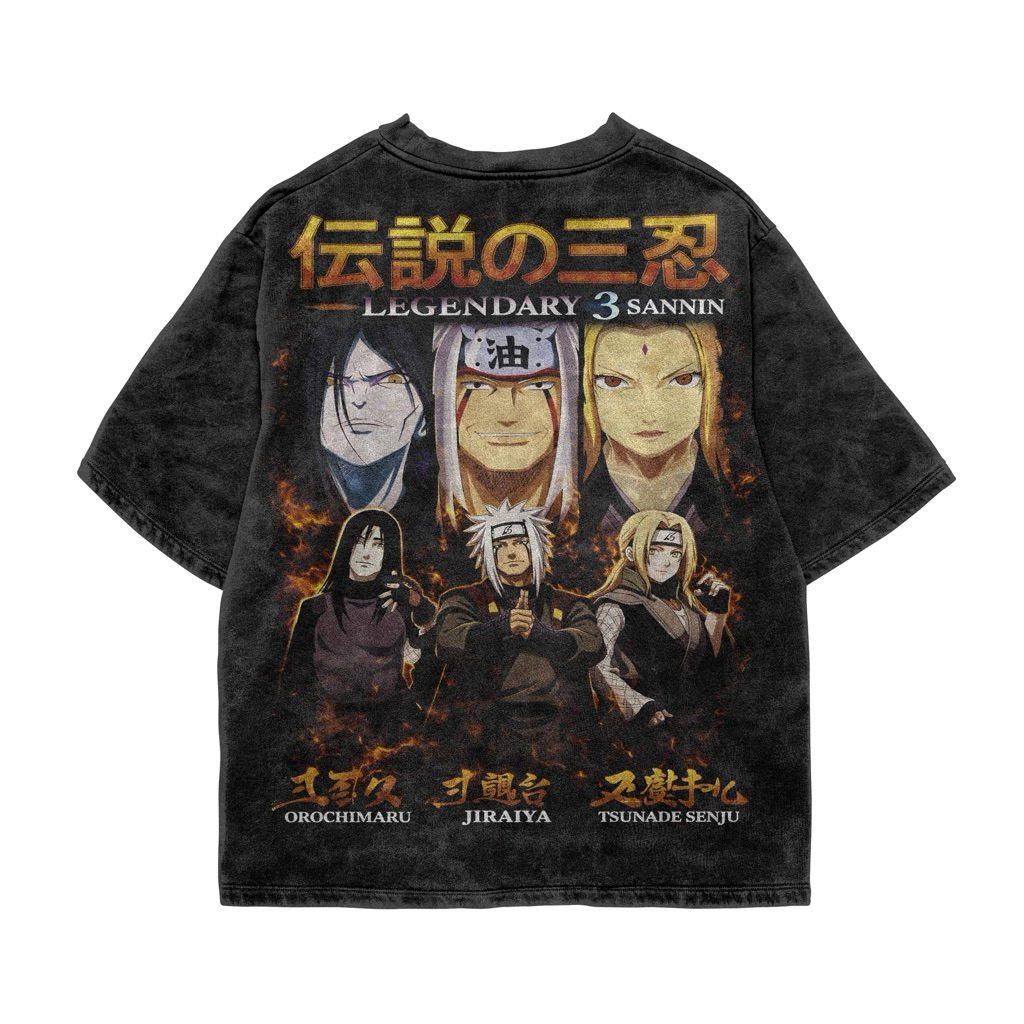BOOTLEG - (Naruto Raptee) Oversize 16S HeavyWeight Cotton Washed / Baju Oversize 16s HeavyWeight Cot