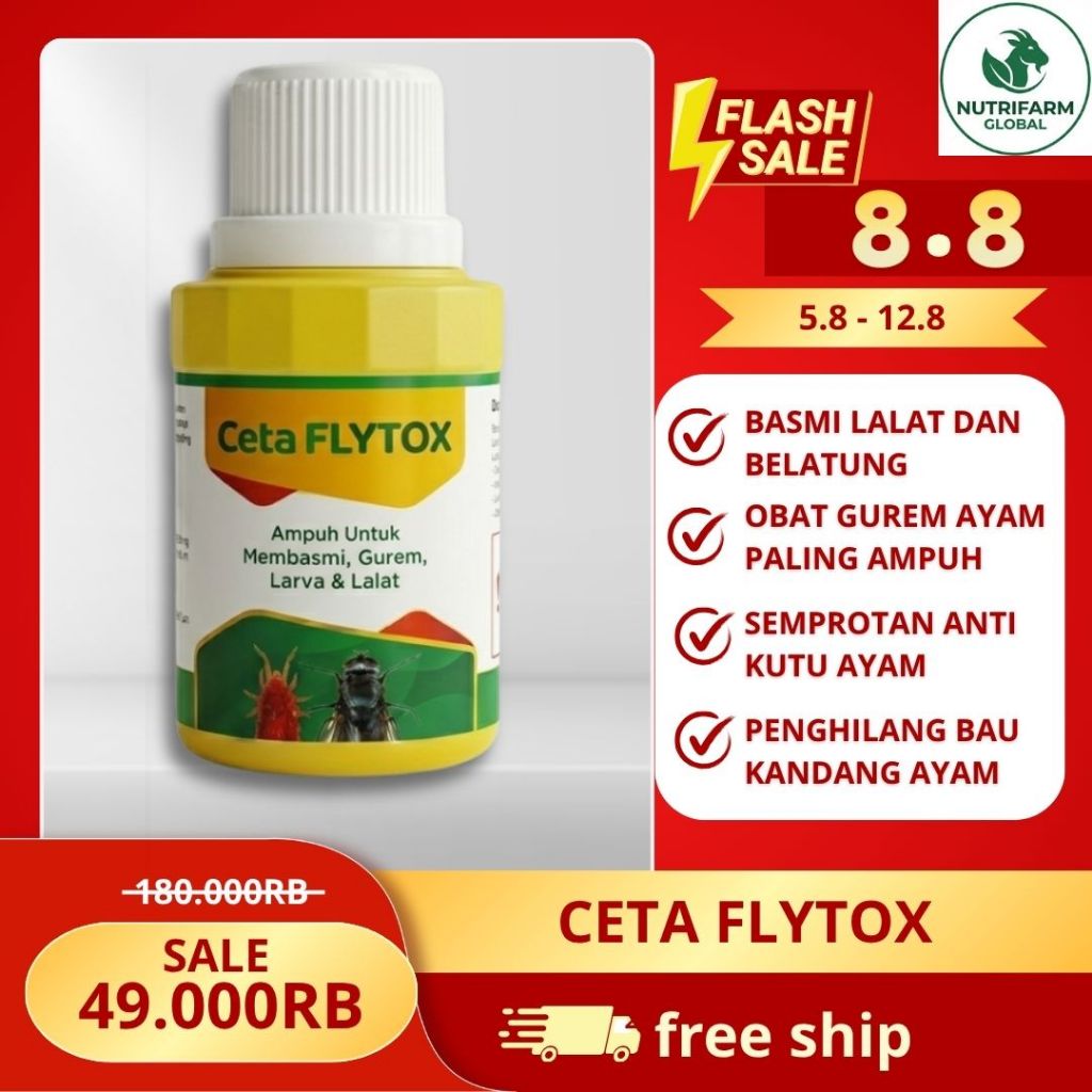 CETA FLYTOX 500ML Obat Lalat dan Insektisida Kandang Ternak Ayam Sapi Kambing Bebek Puyuh - Pengenda
