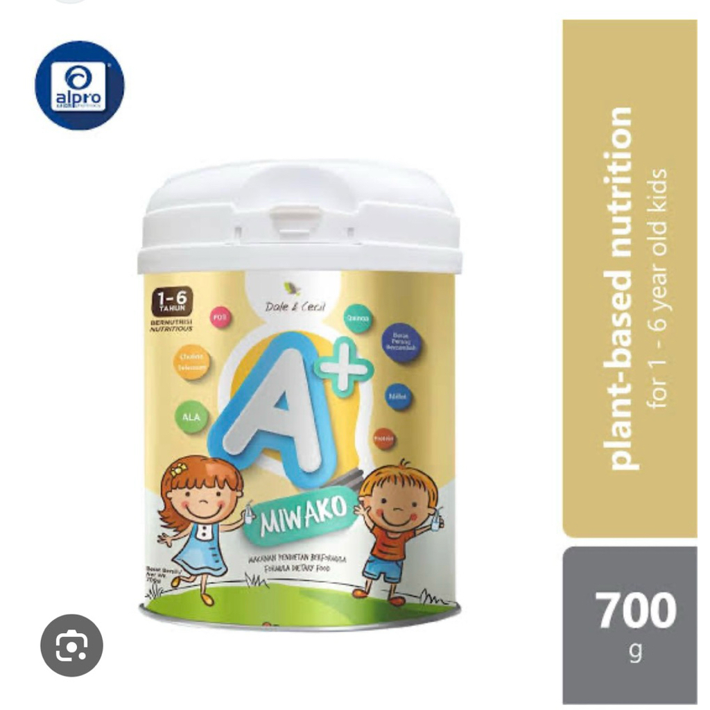 Miwako A+ Plant-based Milk Formula 700g For Children Age 1-6 Years Old