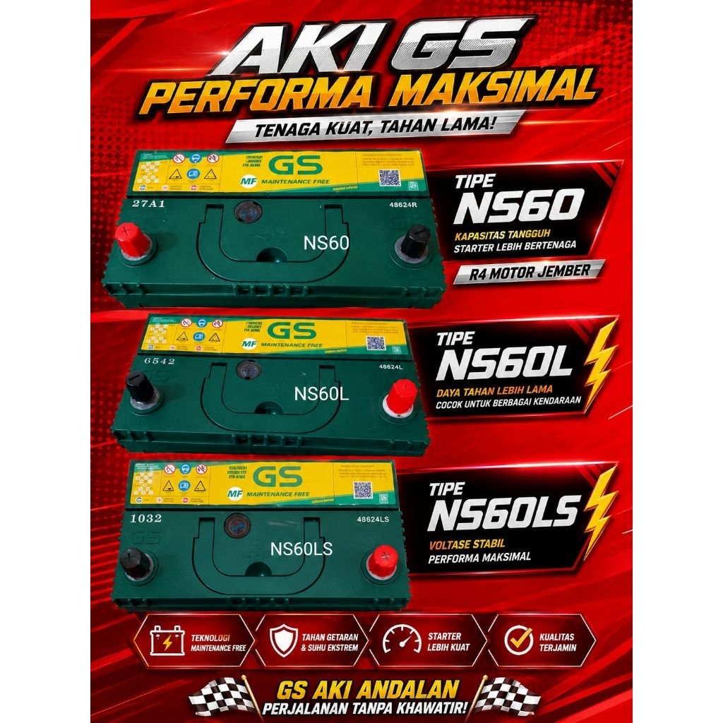 AKI KERING GS ASTRA NS60, NS60L, NS60L(S) MOBIL AVANZA XENIA GRAND LIVINA OLD CRV HRV ORIGINAL ASTRA