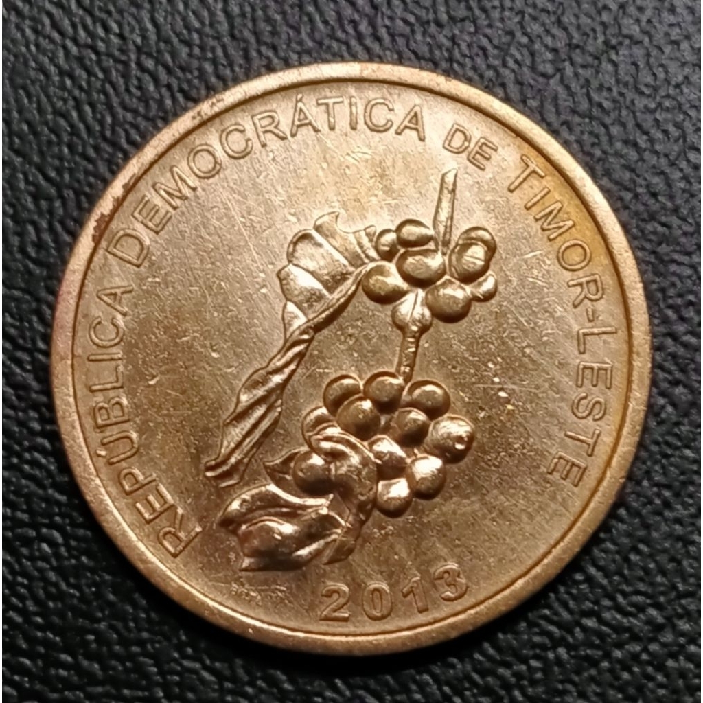 Koin Kuno Timor Leste 50 Centavos Gambar Buah Kopi