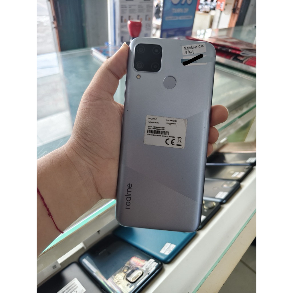 second batangan segel mesin   Realme C15 4/64