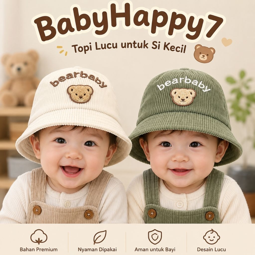 Topi Bucket Anak Bucket Bayi 6 Bulan - 3 Tahun Topi Bucket Bayi