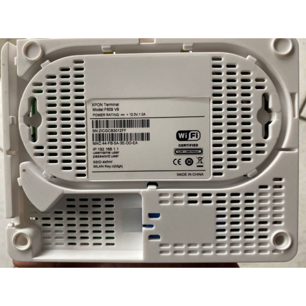 ONT  XPON F609 V9